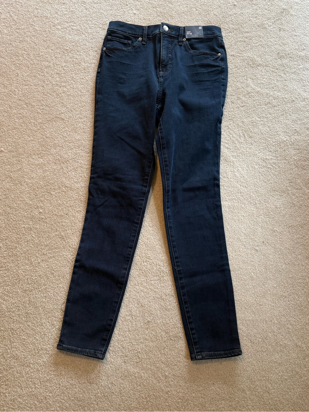 NWT Express Skinny High Rise Dark Blue Slim Stretch Jeans - 4R